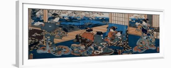 Couple Looking in Mirror-Utagawa Kunisada-Framed Premium Giclee Print