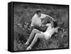 Couple Lying in Field-Philip Gendreau-Framed Stretched Canvas