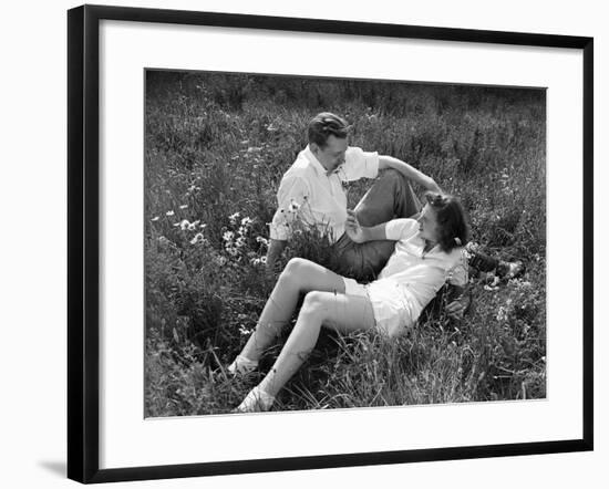 Couple Lying in Field-Philip Gendreau-Framed Photographic Print