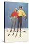 Couple Modeling Fifties Skiwear-null-Stretched Canvas