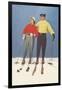 Couple Modeling Fifties Skiwear-null-Framed Art Print