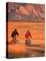 Couple Mountain Biking, CO-Chris Rogers-Stretched Canvas