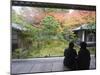 Couple Observing Autumn Colours, Koto in Zen Temple, Within Daitokuji Main Temple, Kyoto, Japan-Christian Kober-Mounted Photographic Print