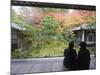 Couple Observing Autumn Colours, Koto in Zen Temple, Within Daitokuji Main Temple, Kyoto, Japan-Christian Kober-Mounted Photographic Print