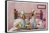 Couple of Geese Breakfast in Bed: Their Meal Includes Eggs Can They be Cannibals?-null-Framed Stretched Canvas