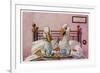 Couple of Geese Breakfast in Bed: Their Meal Includes Eggs Can They be Cannibals?-null-Framed Art Print