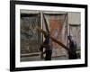 Couple of Pilgrims Carrying a Cross on the Via Dolorosa During Good Friday Catholic Procession-Eitan Simanor-Framed Photographic Print