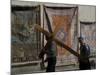 Couple of Pilgrims Carrying a Cross on the Via Dolorosa During Good Friday Catholic Procession-Eitan Simanor-Mounted Photographic Print