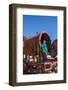 Couple of Tourists Visiting Cementerio De Trenes (Train Cemetery), Salar De Uyuni, Bolivia-Elzbieta Sekowska-Framed Photographic Print