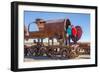 Couple of Tourists Visiting Cementerio De Trenes (Train Cemetery), Salar De Uyuni, Bolivia-Elzbieta Sekowska-Framed Photographic Print