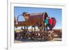 Couple of Tourists Visiting Cementerio De Trenes (Train Cemetery), Salar De Uyuni, Bolivia-Elzbieta Sekowska-Framed Photographic Print