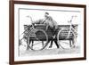 Couple on a Bench - Two Lovers Sitting on a Bench in a Park and Holding Themselves by Hands - Conce-Oneinchpunch-Framed Photographic Print