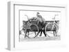 Couple on a Bench - Two Lovers Sitting on a Bench in a Park and Holding Themselves by Hands - Conce-Oneinchpunch-Framed Photographic Print