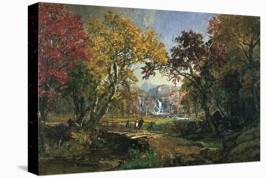 Couple on a Bridge, 1876-Jasper Francis Cropsey-Stretched Canvas