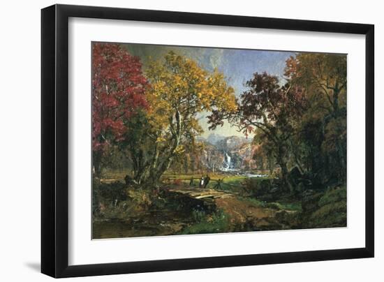 Couple on a Bridge, 1876-Jasper Francis Cropsey-Framed Giclee Print