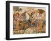 Couple on a Mule (Oil on Canvas)-Charles Prendergast-Framed Giclee Print