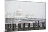 Couple on a Pier Overlooking St. Paul's Cathedral on the Banks of the River Thames, London, England-Matthew Williams-Ellis-Mounted Photographic Print