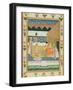 Couple on a Terrace at Sunset, from the Small Clive Album (Opaque W/C on Paper)-Mughal-Framed Giclee Print