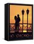 Couple on Bridge, Aruba, West Indies, Dutch Caribbean, Central America-Sergio Pitamitz-Framed Stretched Canvas