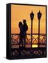 Couple on Bridge, Aruba, West Indies, Dutch Caribbean, Central America-Sergio Pitamitz-Framed Stretched Canvas