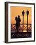 Couple on Bridge, Aruba, West Indies, Dutch Caribbean, Central America-Sergio Pitamitz-Framed Photographic Print