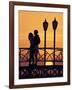 Couple on Bridge, Aruba, West Indies, Dutch Caribbean, Central America-Sergio Pitamitz-Framed Photographic Print