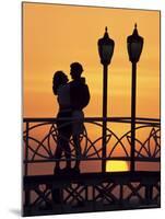 Couple on Bridge, Aruba, West Indies, Dutch Caribbean, Central America-Sergio Pitamitz-Mounted Photographic Print