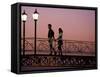 Couple on Bridge, Oranjestad, Aruba-Sergio Pitamitz-Framed Stretched Canvas