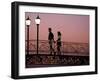 Couple on Bridge, Oranjestad, Aruba-Sergio Pitamitz-Framed Photographic Print