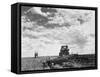 Couple on Field Being Harrowed at Verblud State Collective Farm, South of Moscow, Rostov, Russia-Margaret Bourke-White-Framed Stretched Canvas