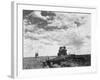 Couple on Field Being Harrowed at Verblud State Collective Farm, South of Moscow, Rostov, Russia-Margaret Bourke-White-Framed Photographic Print