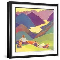 Couple on Hills, 1927-null-Framed Giclee Print