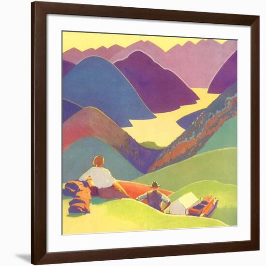 Couple on Hills, 1927-null-Framed Giclee Print