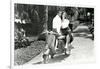 Couple on Motor Scooter-null-Framed Art Print