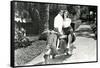 Couple on Motor Scooter-null-Framed Stretched Canvas