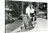 Couple on Motor Scooter-null-Stretched Canvas