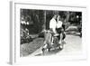 Couple on Motor Scooter-null-Framed Art Print