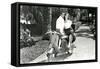 Couple on Motor Scooter-null-Framed Stretched Canvas