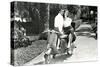 Couple on Motor Scooter-null-Stretched Canvas