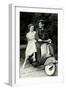 Couple on Motor Scooter-null-Framed Art Print