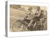 Couple on Motorbike-null-Stretched Canvas