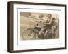 Couple on Motorbike-null-Framed Art Print