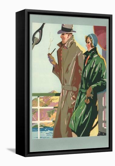 Couple on Ocean Liner-null-Framed Stretched Canvas