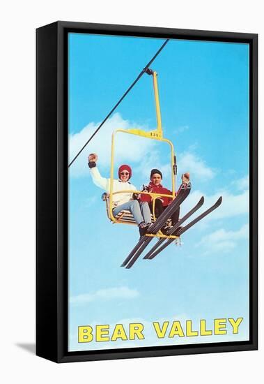 Couple on Ski Lift, Bear Valley-null-Framed Stretched Canvas