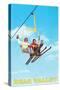 Couple on Ski Lift, Bear Valley-null-Stretched Canvas