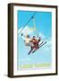 Couple on Ski Lift, Lake Tahoe-null-Framed Art Print