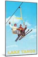 Couple on Ski Lift, Lake Tahoe-null-Mounted Art Print