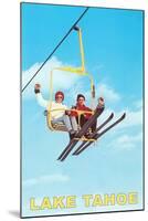 Couple on Ski Lift, Lake Tahoe-null-Mounted Art Print