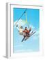 Couple on Ski Lift-null-Framed Art Print