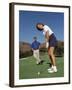 Couple on the Golf Cource-Chris Trotman-Framed Photographic Print